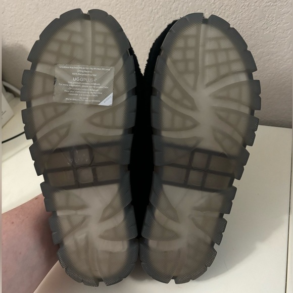 UGG | Fluffita Clear Fluff Slide Platform Sandals Slippers Black Women’s Sz 8 - Picture 4 of 5
